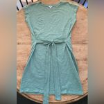 J.Crew  Women’s Sz Medium Pale Green Short Sleeve Tie-Waist T-Shirt Dress Photo 3