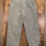 Soft Surroundings  Green Metallic Striped Linen Blend Pants Size XL Photo 6