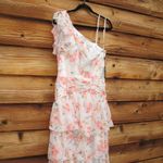 Mac Duggal  55810 Womens Floral Ruffle One Shoulder Gown Dress Photo 11