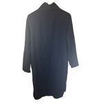 COS  Wool Front Zip Formal Black Long Sleeve Officewear Midi Dress Size 12 Photo 10