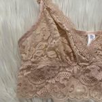 Gilligan & O’Malley Floral Lace Bralette Beige Size XS Photo 1