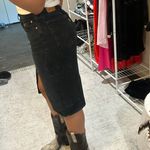 Levi's High Rise Black Denim Midi Skirt Photo 6