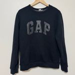 Gap  Crewneck Sweatshirt Size Medium Washed Black Logo Photo 1