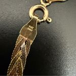 Vintage AURAFIN 14k Italy Tricolor 4mm Braided Flat Snake Chain 7" Bracelet 3g. Gold Photo 8