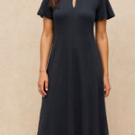 J Jill WearEver Collection Black Keyhole Flutter Sleeve Maxi Dress Size M Size M Photo 0