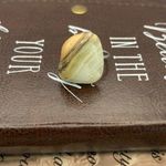 Handcrafted Tumbled Striped Oregon Coast Agate Stainless Steel Open Back Ring Photo 9