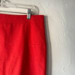 J.Crew Red Wool Blend Pencil Skirt Size 8 Business Casual Office Work Academia Photo 1