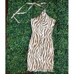 Princess Polly  JAY JAY Mini Dress in Chocolate Zebra Size 0 Photo 1