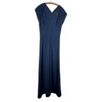 Club Monaco NWT Navy Dark Blue Ravonah Chevron Striped V-Neck Maxi Dress Size 6 Photo 2
