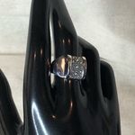 MICHAEL DAWKINS Sterling Silver Starry Night Oxidized Caviar Accent Ring Sz 8.75 Photo 3