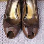 Miu Miu  Brown Leather Wedge Shoes Photo 8