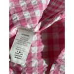 Adrienne  Seersucker Shirtdress Size M  Pink Gingham Cottagecore Preppy Midi EUC Photo 4