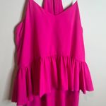 1. State  hot pink magenta ruffle peplum dress Photo 2