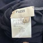 Fuzzi black mesh fold over straight leg pants lg beautiful Photo 3