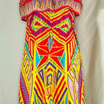 Flying Tomato • Flounce Strapless Dress Size Large Tribal High Low Colorful Cute Photo 0
