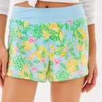 Lilly Pulitzer NWT luxletic bicci short UPS 50+ bluette make lemonade Photo 0