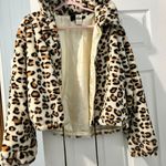 Victoria's Secret Pink Know One Cares Faux Fur Semi Crop Full Zip Jacket Photo 3