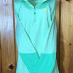 The North Face  neon green/blue quarter zip sweatshirt size medium Outdoors​ Photo 3