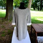 Soft Surroundings Soft‎ Surroundings Women Dress Corryn Gray White Cuff Sweatshirt Kangaroo Pocket Photo 1