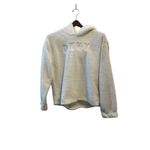 DKNY  White Sherpa Teddy Fleece Hoodie Embroidered‎ Logo Cropped Casual Women's Photo 2
