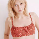 Madewell NEW  Second Wave Gathered‎ Bikini Top in Ditsy Floral, XXS Photo 0