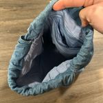 Blue denim American flag backpack with drawstring straps Red Photo 2