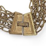 Trifari Crown  Multi Strand Chain Statement Necklace Gold Tone 5 Chains Vintage Photo 2