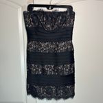 INC International Concepts Lace Strapless Dress Cocktail Party Black 8 Photo 1