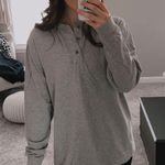 L.L.Bean Gray Henley Top Photo 0