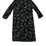 Karen Kane Dress Sz XS Black Blue Floral V neck Photo 1