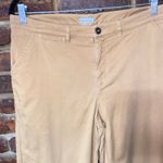 Garnet Hill  Tan Brown Wide Leg Cropped Chino Pants Women's Size 12 Photo 2