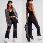 Free People Maggie Mid Rise Washed Black Distressed Jeans Size 27 NEW NWT Photo 3