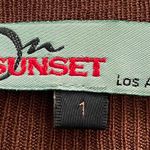 On Sunset Los Angeles Silk Blend Brown Balloon Sleeve Cardigan, size M Photo 2