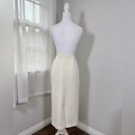 Karen Scott Vintage ‘00s  Ivory Pencil Maxi Skirt w/ Back Slit Photo 6