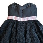 Adrianna Papell Adrianna Papel Evening Strapless Dress Rossette Tulle Black Party HOCO Size 2 Photo 5