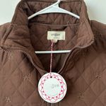 Umgee  Brown Quilted Bow Vest and Shorts Set Size: L Photo 1