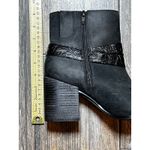 Vionic  Carnelia Black Nubuck Water Repellent Ankle Boots Block Heel Size 10 Chic Photo 9