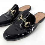 Pascucci Black Patent leather horse bit mules loafers Italy size 37.5 Slides Photo 0