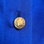 Juicy Couture Lapis Blue Silk Button Up Photo 3