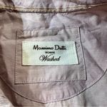 Massimo Dutti  Mauve pink washed pinstripe 100% Cotton Button Down Blouse Small Photo 3