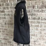 Storm Creek Black Vest Moonlight Faux Fur Vintage Size L Photo 5