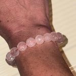 New Pink Rose Quartz Libra Scorpio October Stretch Bracelet Photo 6