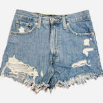 Levi's Levi’s High Waisted Mom Shorts Jean Shorts Denim Ripped Distressed 27 Photo 0