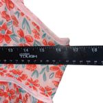 Pink Lily  Floral Maxi Dress Red Coral Blue Green Strappy Back Cutout Size Large Photo 3