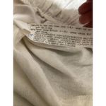 ZARA White Linen Blend Button Front Midi Shirt Dress Belt and Ruffle Hem Size S Photo 4