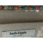 Haute Hippie  Boho‎ Indie Resort Raffia Woven Beaded Handle Bag Colorful Purse Photo 4