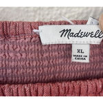 Madewell Lucie Linen Blend Smocked Midi Dress XL Cottage Boho Lagenlook Stretch Photo 8