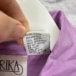 Erika Vintage  100% Silk Blouse Button Down Purple Size L Womens Shirt Long Sleev Photo 3
