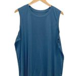 Athleta Womens Crew Neck Classic Muscle Tee Tank Top Teal Blue 2X Photo 0