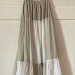 Merlette Salland Patchwork Dress in Natural Colorblock Neutral Ruffle White Dove Size XS Photo 6